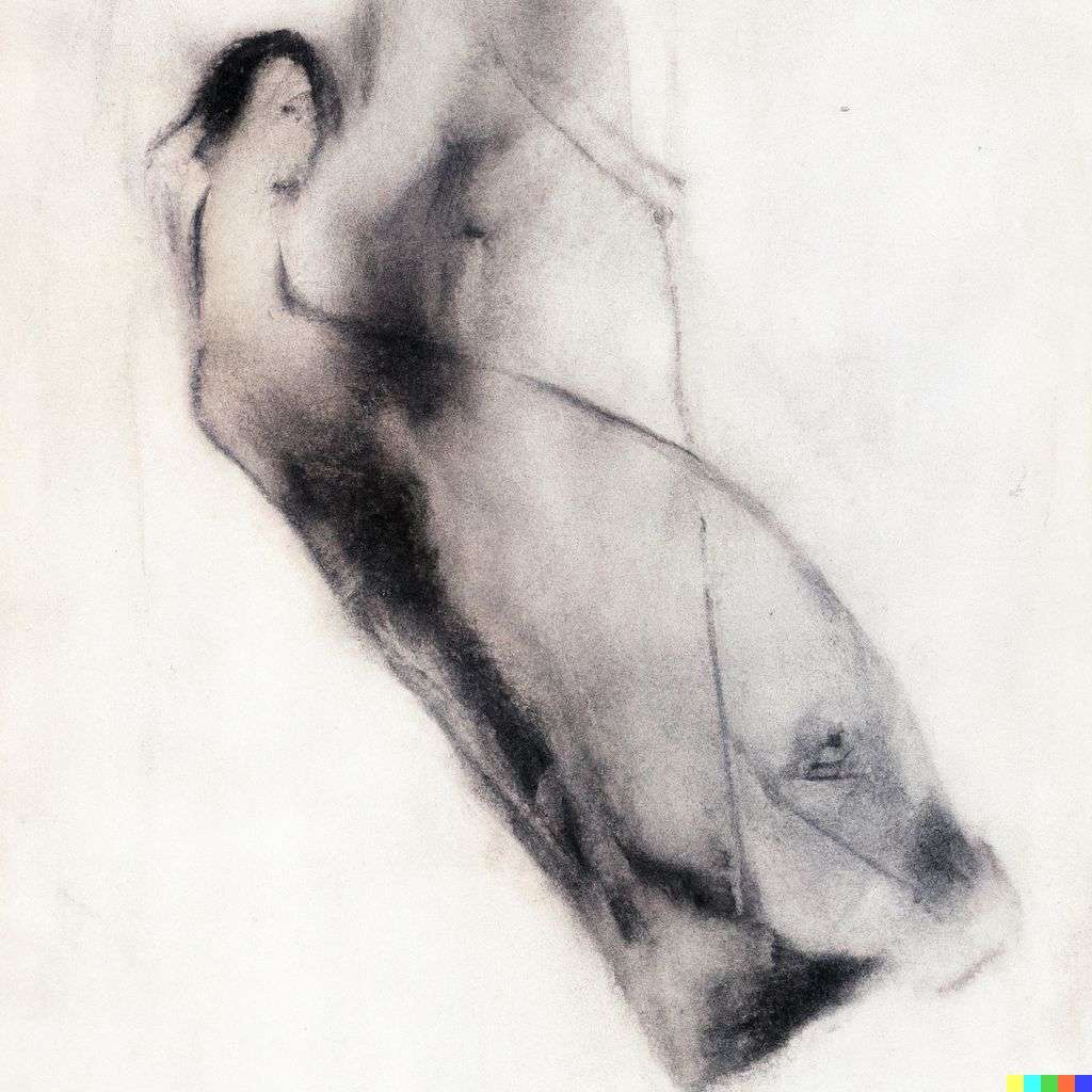 a representation of anxiety, water transfer printing
